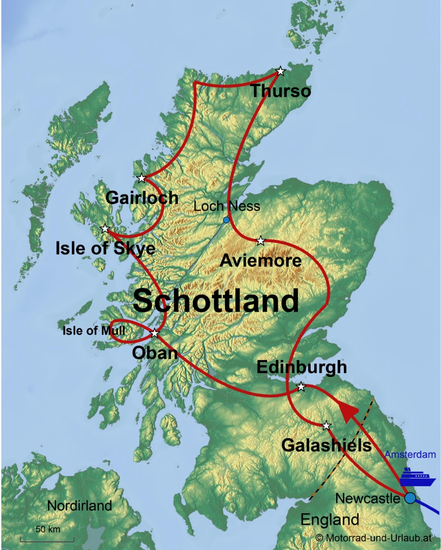 Karte Schottland